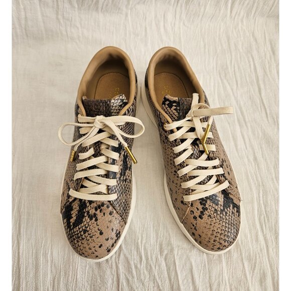 Cole Haan Grand OS Shoes Womens Size 7 B Leather Lace Up Snakeskin W20174 NICE! - Picture 3 of 8